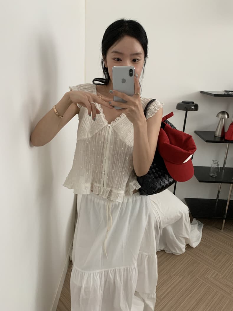 재고 있음 한 부서 여름 신선함 V넥 귀여운 연령 감소 인형 셔츠 일상 다용도 작은 셔츠 상세 이미지 13