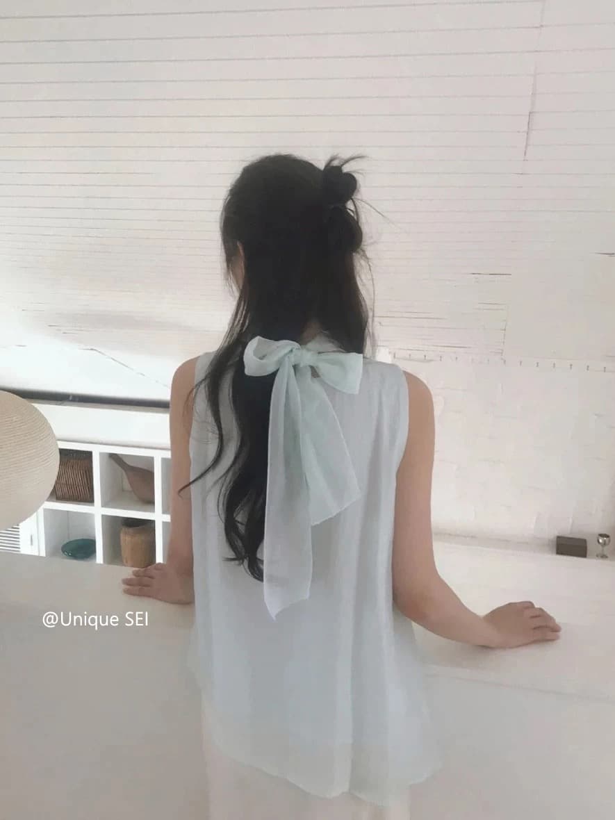 재고 있음 chic 한 부서 여름 얇고 가벼운 편안함 다용도 레이스업 루즈핏 캐주얼 슬림해 보이는 민소매 조끼 맨위 이미지 3