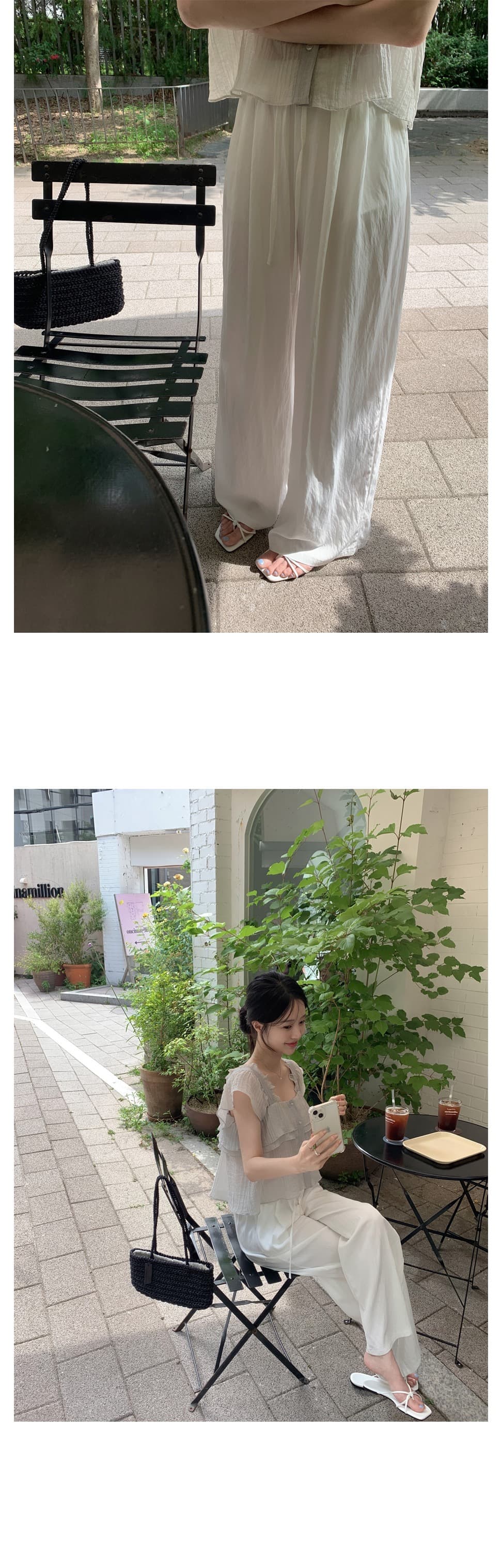재고 있음 chic 한국 스타일 마이크로 ~을 통해 슬립 싱글 줄 버튼 셔츠 상세 이미지 11