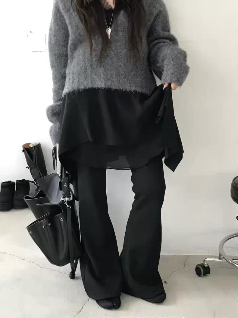 재고 있음 chic 레이스 캐미솔 불규칙 밑단 만나는 조끼 여성 상세 이미지 17