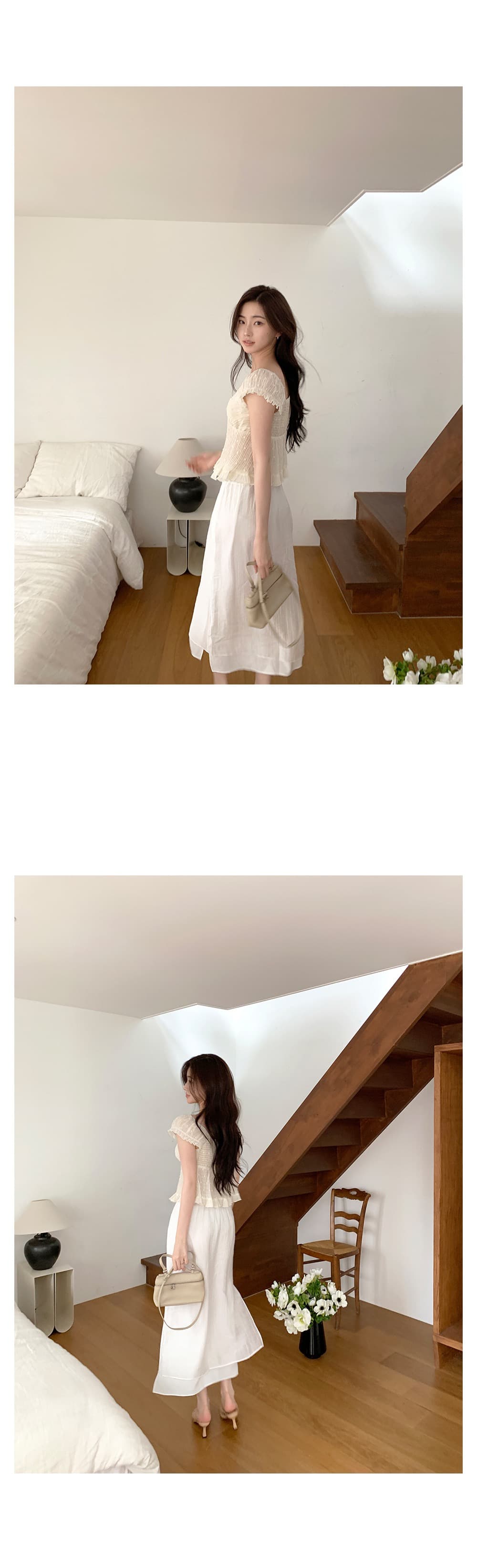 재고 있음 한 부서 여름 신선함 V넥 귀여운 연령 감소 인형 셔츠 일상 다용도 작은 셔츠 상세 이미지 11