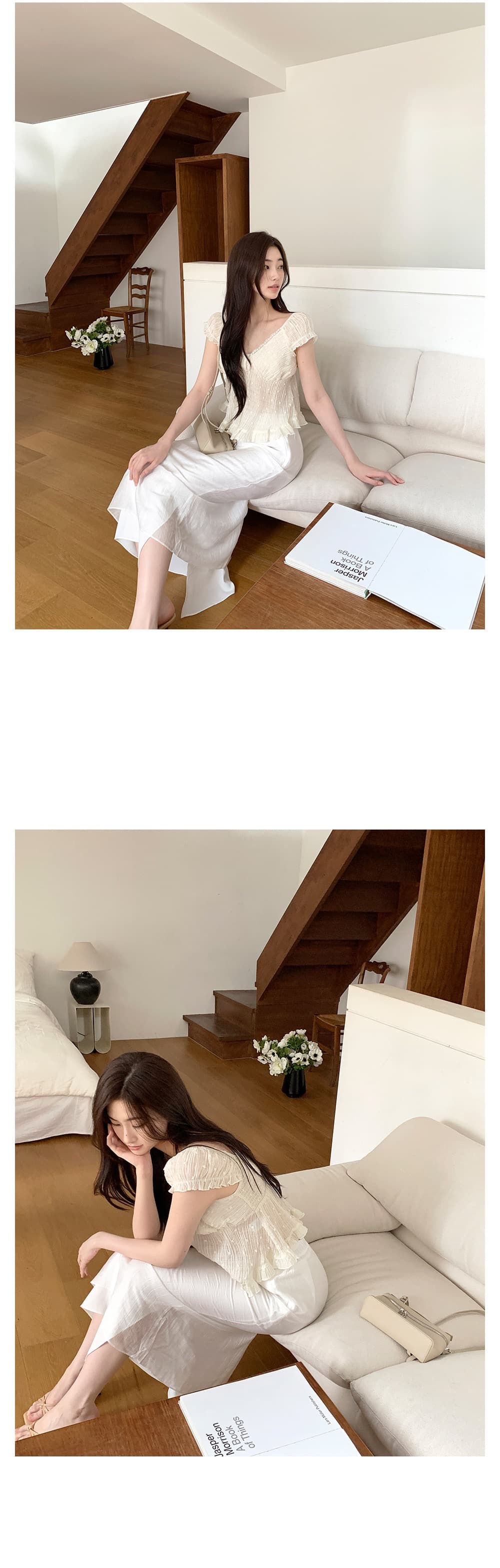 재고 있음 한 부서 여름 신선함 V넥 귀여운 연령 감소 인형 셔츠 일상 다용도 작은 셔츠 상세 이미지 13