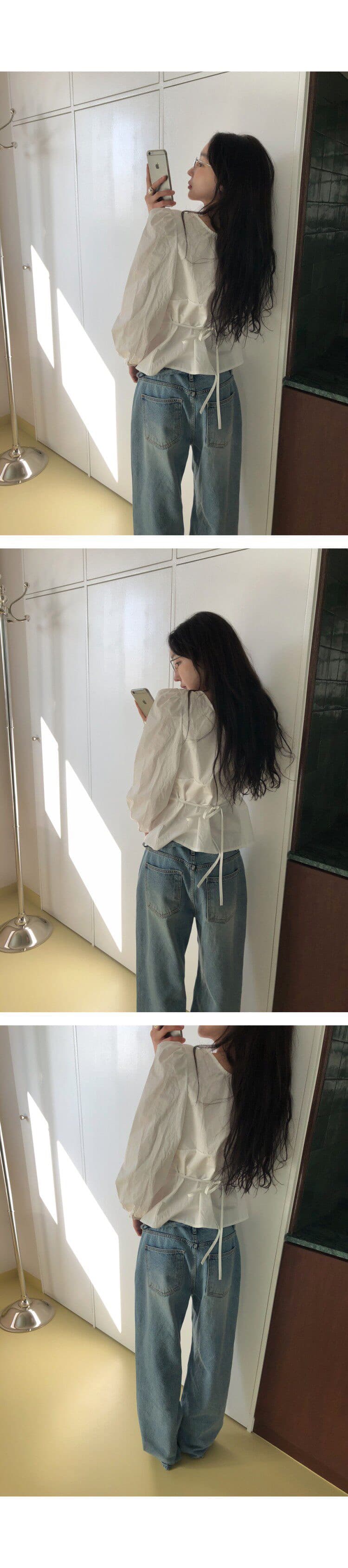 있음 밖으로 2026 새로운 한국 스타일 다용도 레이스업 허리 수축 셔츠 여성 상세 이미지 12