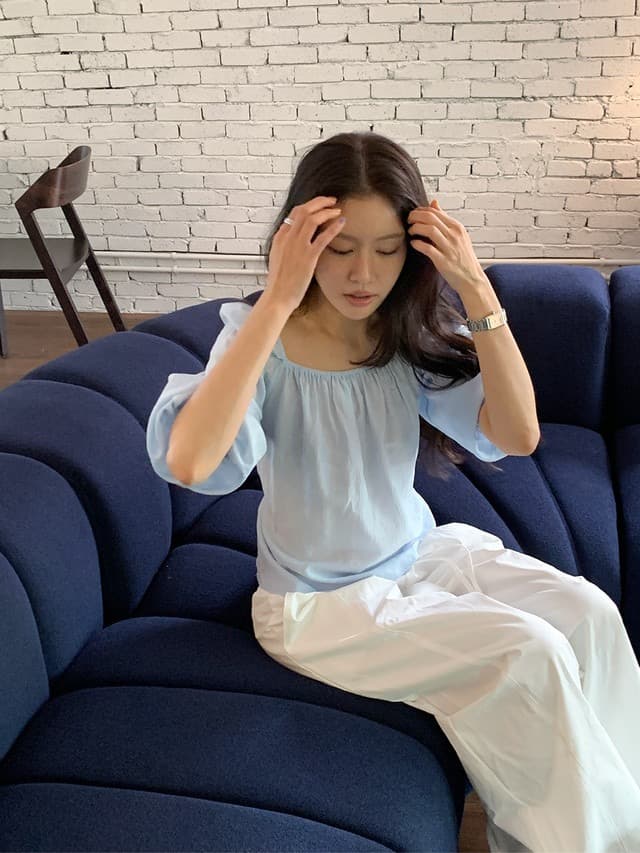 chic 한 부서 부드러운 달콤함 연령 감소 광장 칼라 오프숄더 벌룬 소매 레이스업 캐주얼 휴가 자외선 차단 맨위 쉬폰 블라우스 상세 이미지 2