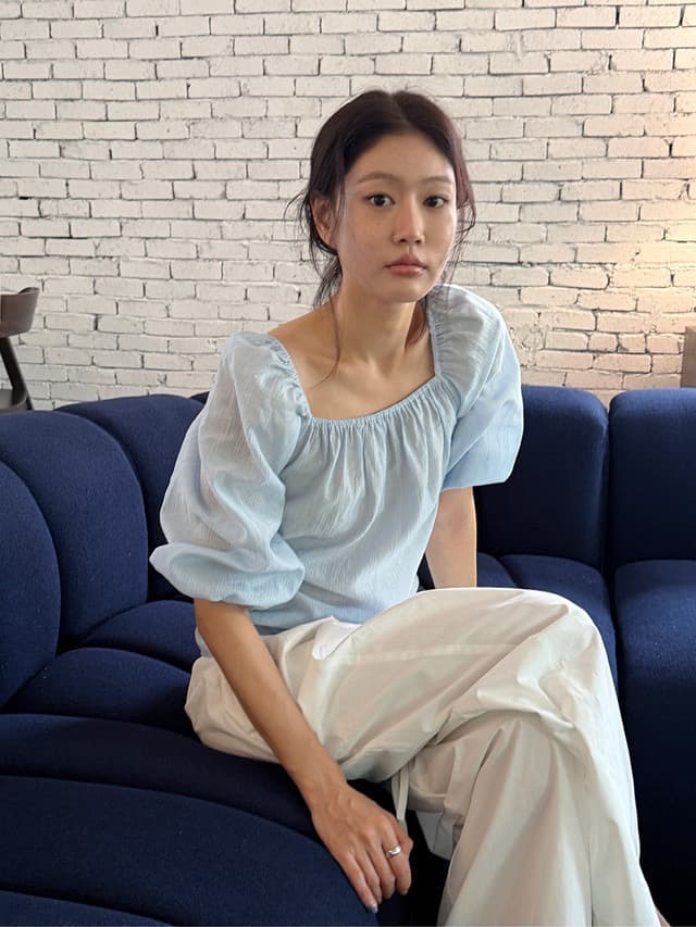 chic 한 부서 부드러운 달콤함 연령 감소 광장 칼라 오프숄더 벌룬 소매 레이스업 캐주얼 휴가 자외선 차단 맨위 쉬폰 블라우스 상세 이미지 9