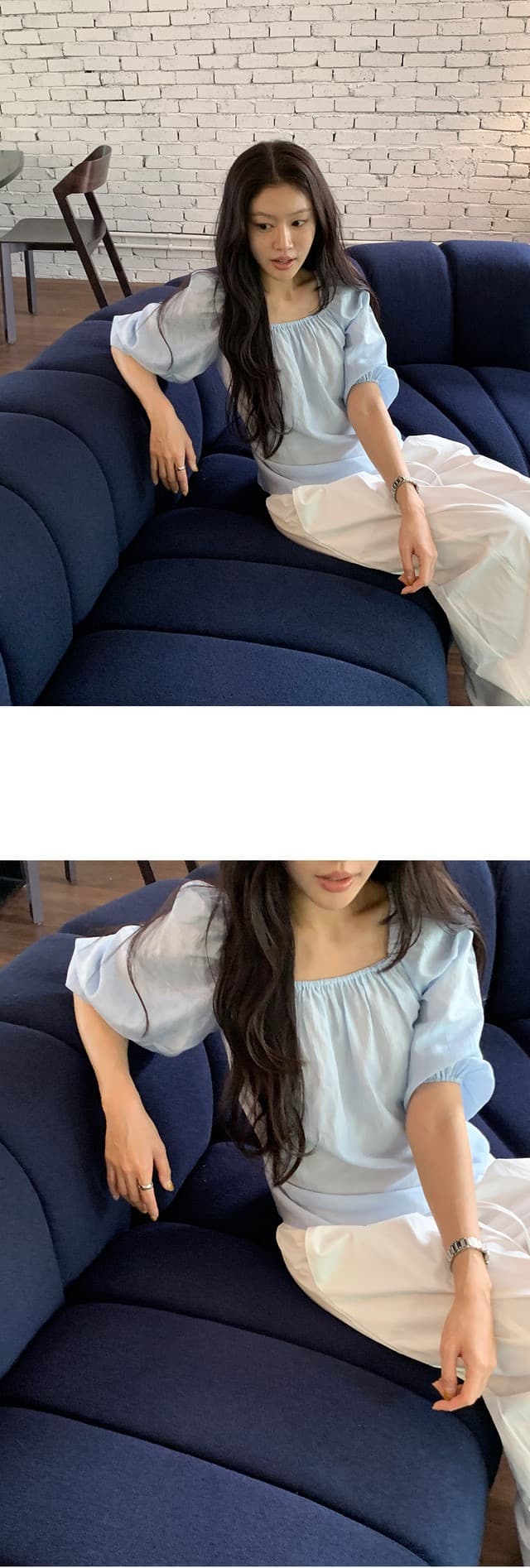 chic 한 부서 부드러운 달콤함 연령 감소 광장 칼라 오프숄더 벌룬 소매 레이스업 캐주얼 휴가 자외선 차단 맨위 쉬폰 블라우스 상세 이미지 11