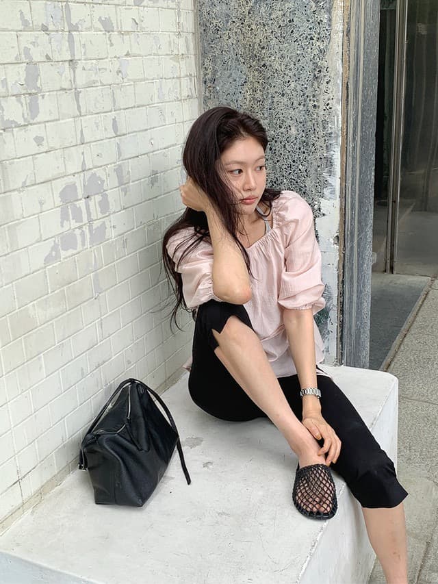 chic 한 부서 부드러운 달콤함 연령 감소 광장 칼라 오프숄더 벌룬 소매 레이스업 캐주얼 휴가 자외선 차단 맨위 쉬폰 블라우스 상세 이미지 15