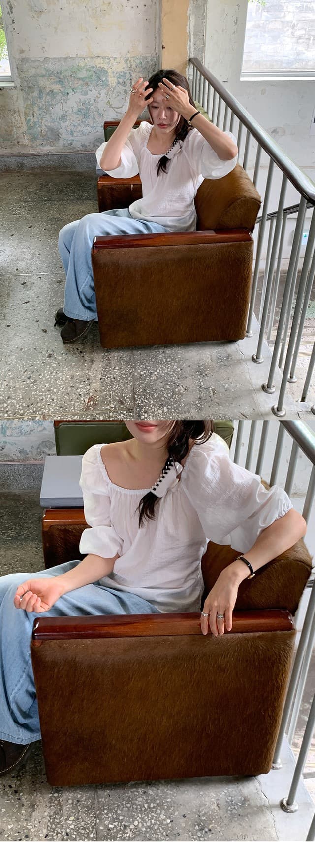 chic 한 부서 부드러운 달콤함 연령 감소 광장 칼라 오프숄더 벌룬 소매 레이스업 캐주얼 휴가 자외선 차단 맨위 쉬폰 블라우스 상세 이미지 26
