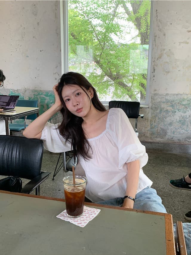 chic 한 부서 부드러운 달콤함 연령 감소 광장 칼라 오프숄더 벌룬 소매 레이스업 캐주얼 휴가 자외선 차단 맨위 쉬폰 블라우스 상세 이미지 28