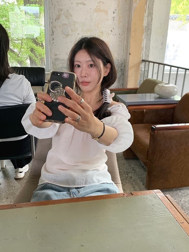 chic 한 부서 부드러운 달콤함 연령 감소 광장 칼라 오프숄더 벌룬 소매 레이스업 캐주얼 휴가 자외선 차단 맨위 쉬폰 블라우스 상세 이미지 33