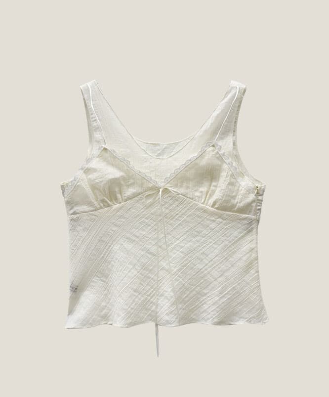 재고 있음 한 부서 순수한 욕망 바람 레이스 레이스 캐미솔 프랑스식 품격 작은 대중 빛 ~을 통해 레이스업 페이크 레이어드 상세 이미지 12