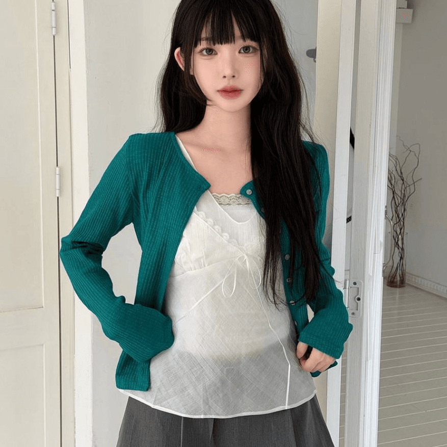 재고 있음 chic 한 부서 순수한 욕망 바람 레이스 레이스 캐미솔 여성 상세 이미지 10
