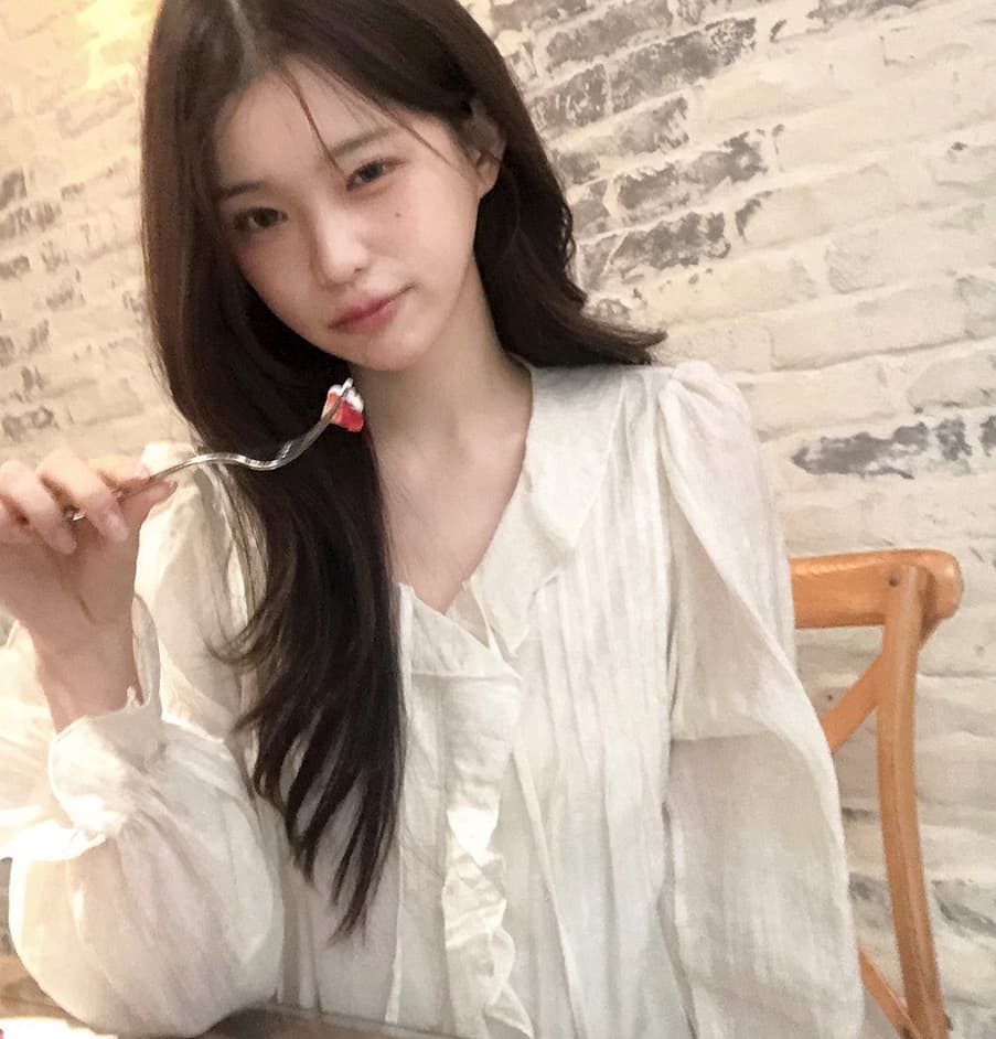 있음 창고 chic 달콤한 스타일 무거운 작업 플리츠 프릴 리본 얇은 스타일 여성 셔츠 상세 이미지 17
