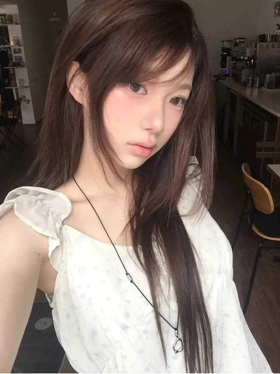 재고 있음 chic 동대문 부드러운 바람 꽃무늬 프릴 작은 날다 소매 쉬폰 셔츠 이미지 2