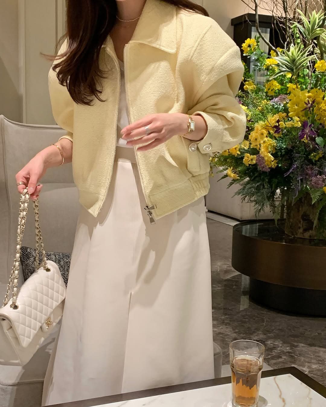 작은 샤넬 스타일 트위드 재킷 작은 외투 여성 빛 요리 한 패션 chic 명문 여성 숙녀 이미지 2