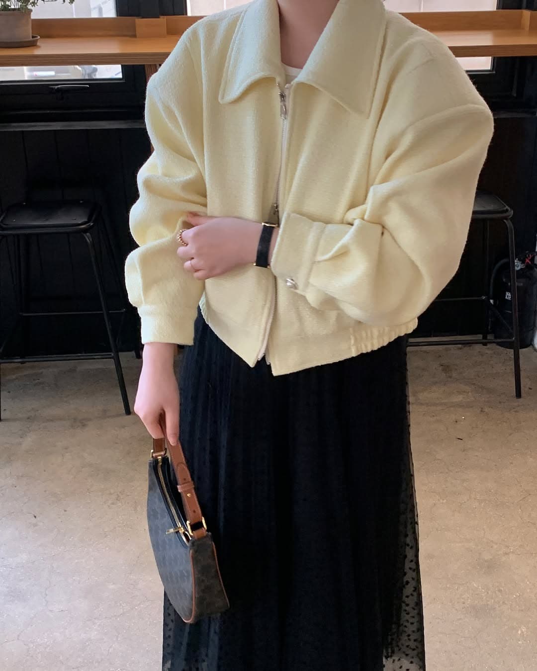 작은 샤넬 스타일 트위드 재킷 작은 외투 여성 빛 요리 한 패션 chic 명문 여성 숙녀 상세 이미지 3