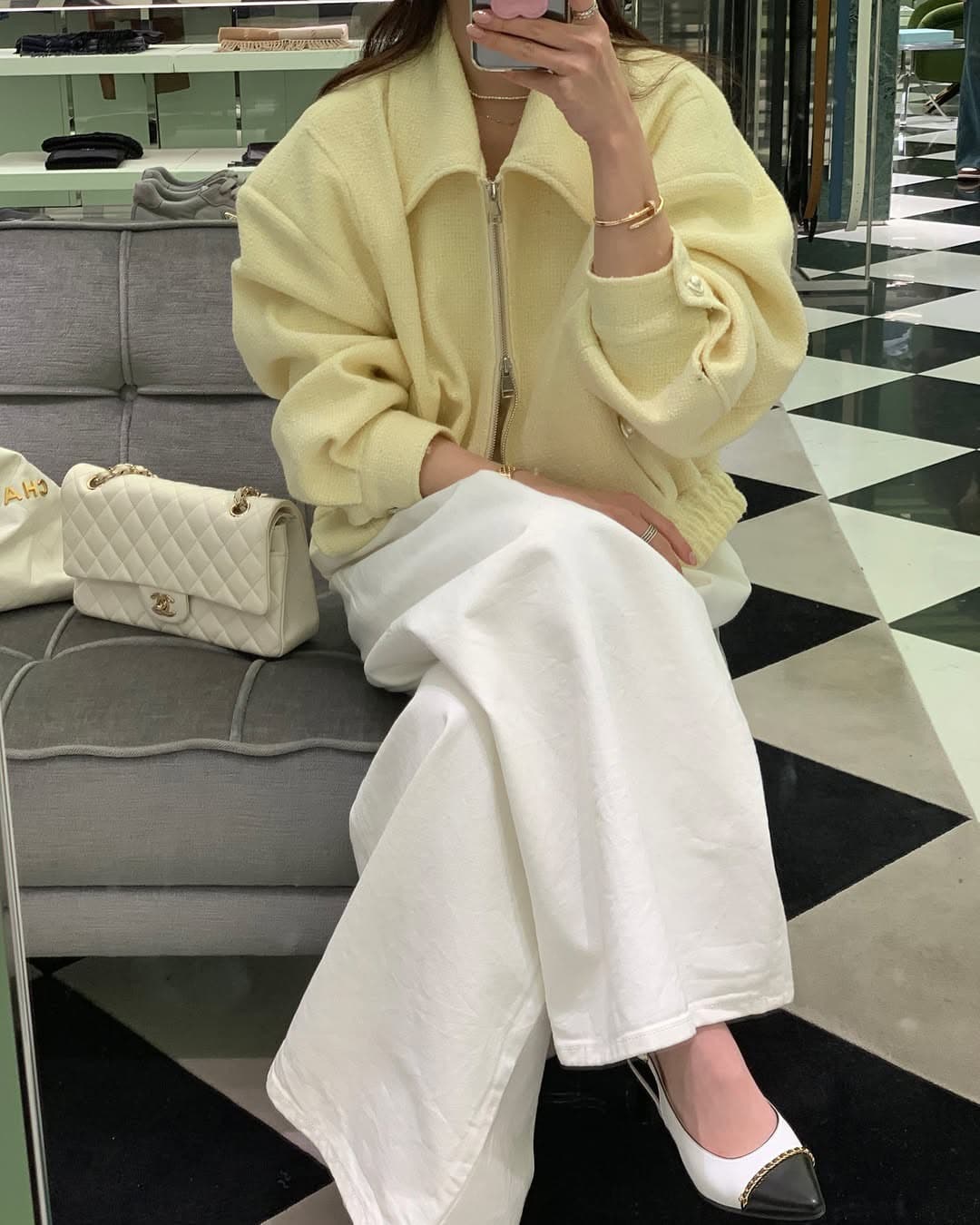 작은 샤넬 스타일 트위드 재킷 작은 외투 여성 빛 요리 한 패션 chic 명문 여성 숙녀 상세 이미지 8