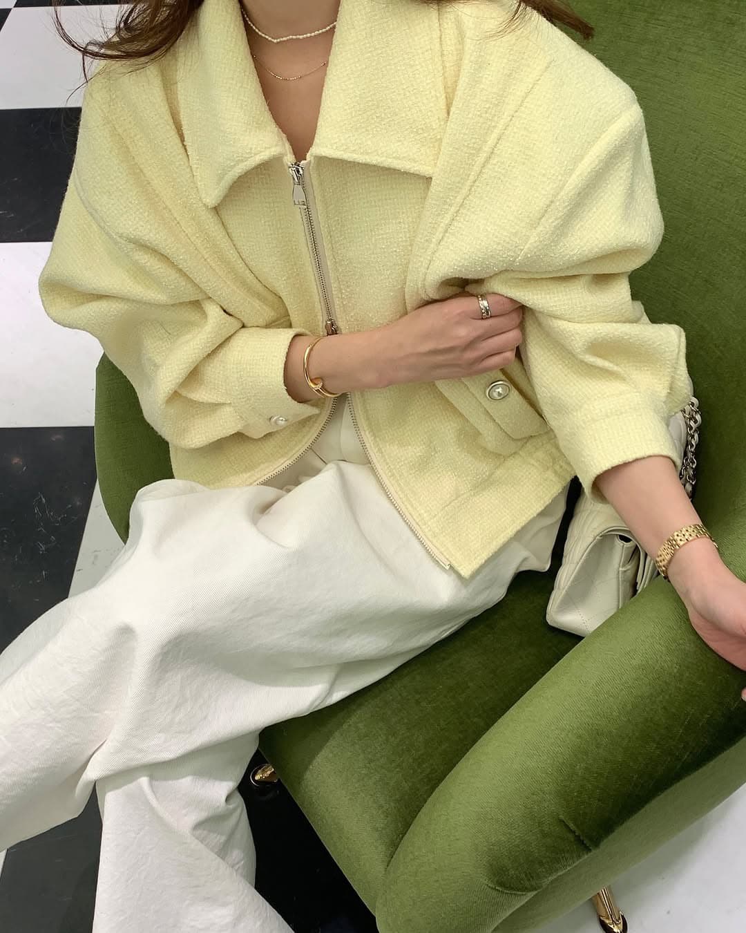 작은 샤넬 스타일 트위드 재킷 작은 외투 여성 빛 요리 한 패션 chic 명문 여성 숙녀 상세 이미지 10