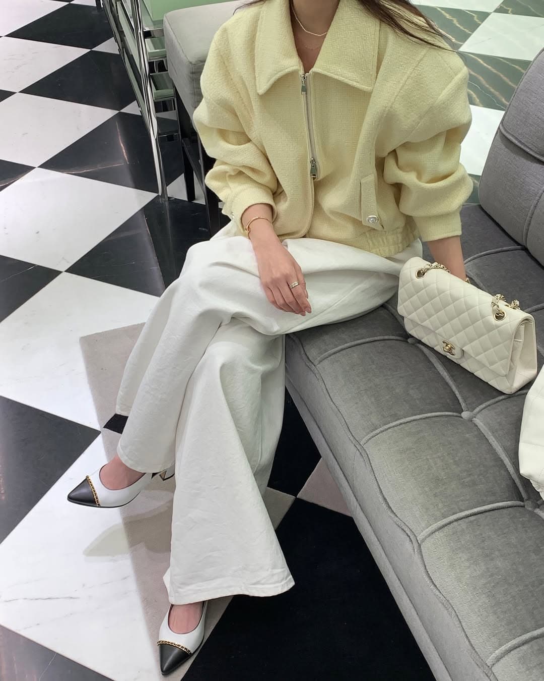 작은 샤넬 스타일 트위드 재킷 작은 외투 여성 빛 요리 한 패션 chic 명문 여성 숙녀 상세 이미지 11