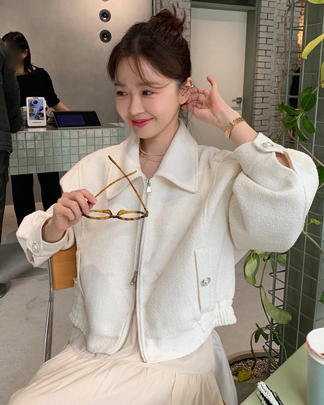 작은 샤넬 스타일 트위드 재킷 작은 외투 여성 빛 요리 한 패션 chic 명문 여성 숙녀 상세 이미지 25