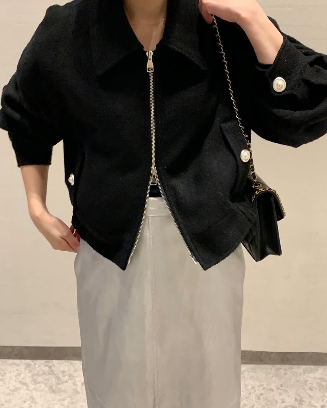 작은 샤넬 스타일 트위드 재킷 작은 외투 여성 빛 요리 한 패션 chic 명문 여성 숙녀 상세 이미지 26