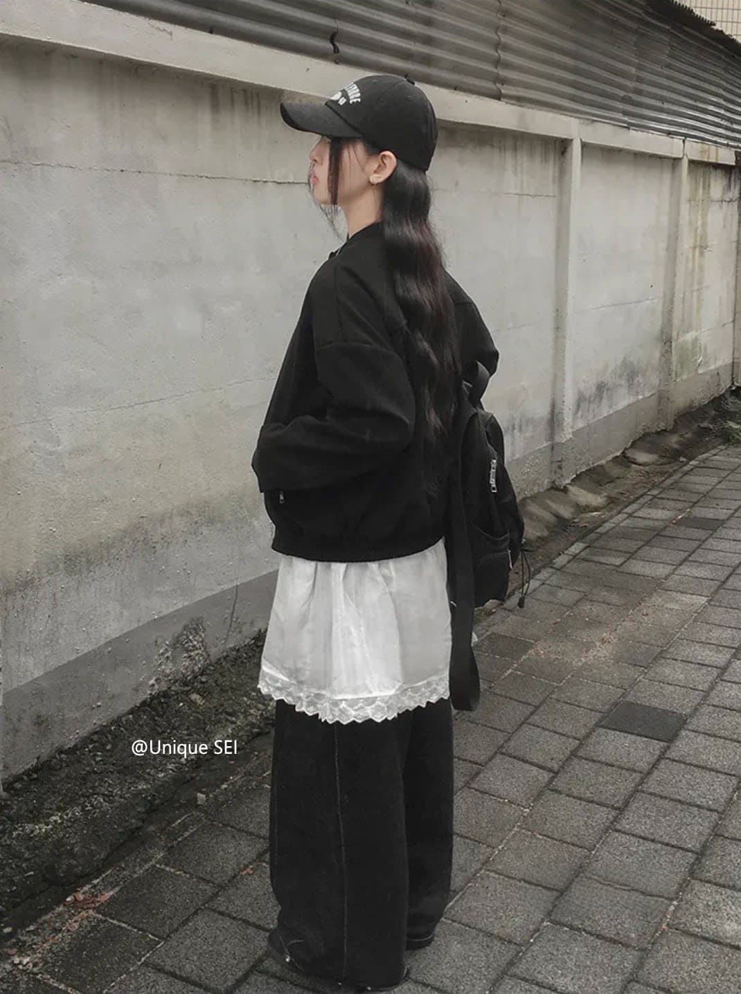 있음 선적 chic 가을 겨울 레트로 스탠드 칼라 지퍼 오토바이 재킷 여성 코트 상세 이미지 31