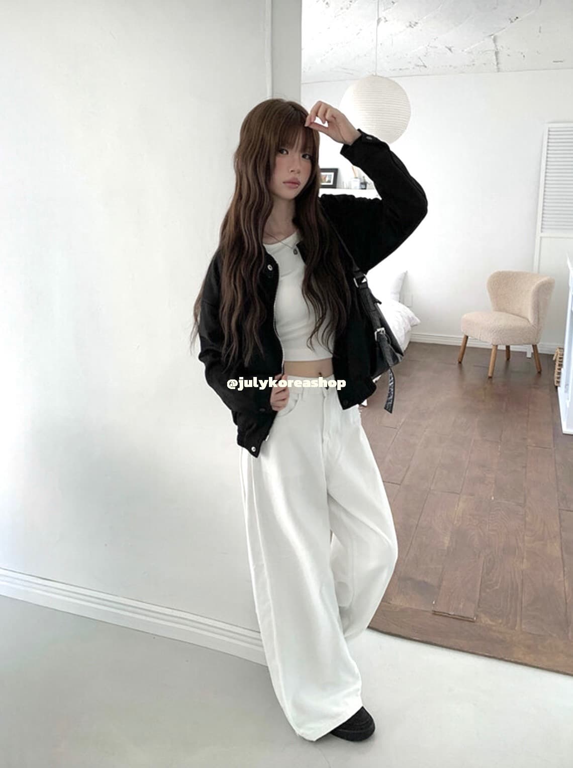 있음 선적 chic 가을 겨울 레트로 스탠드 칼라 지퍼 오토바이 재킷 여성 코트 상세 이미지 25
