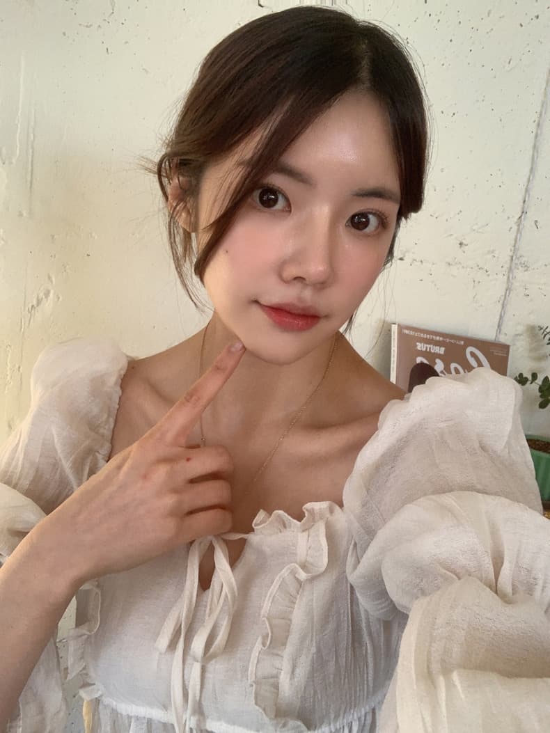재고 있음 chic 가을 다용도 단색 프릴 셔츠 상세 이미지 5