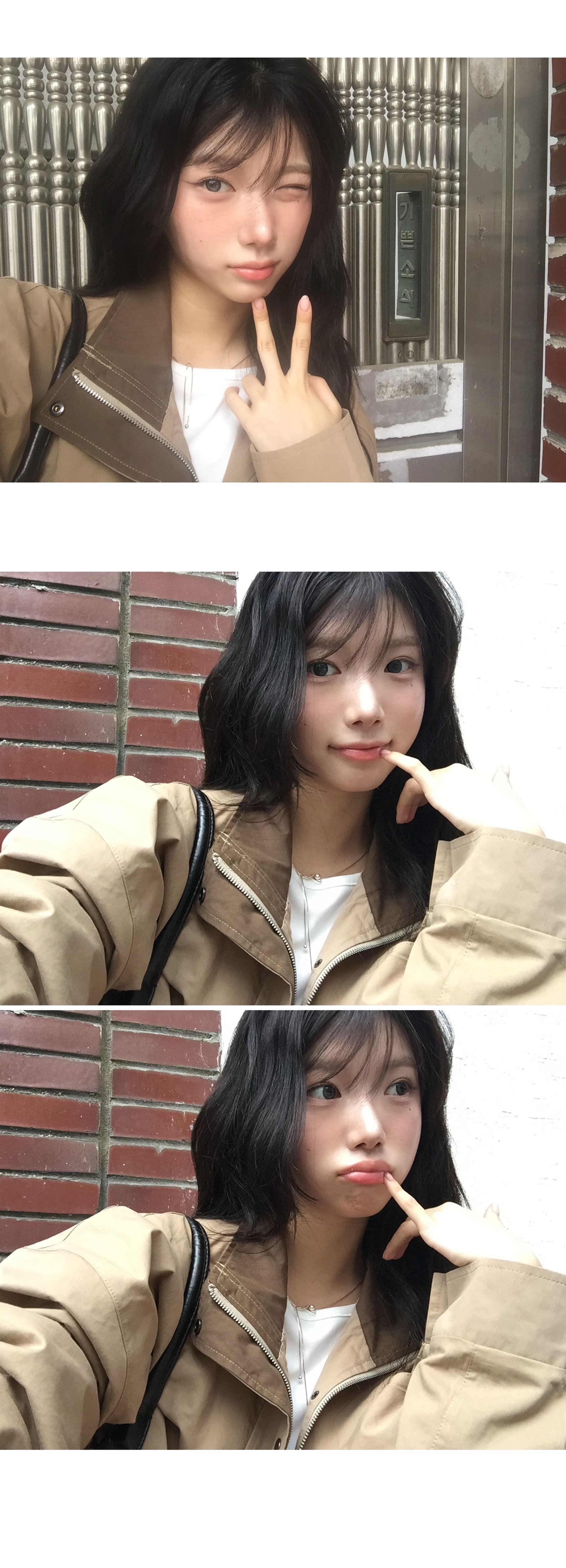 재고 있음 chic 한국 스타일 배색 루즈핏 재킷 재킷 상세 이미지 9