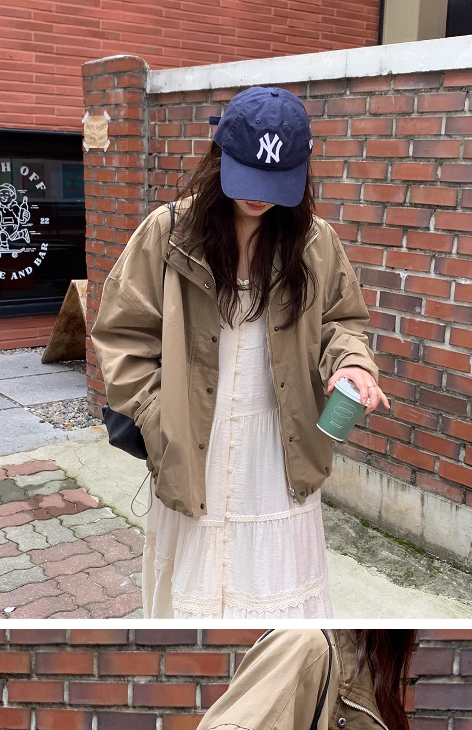 재고 있음 chic 한국 스타일 배색 루즈핏 재킷 재킷 상세 이미지 28