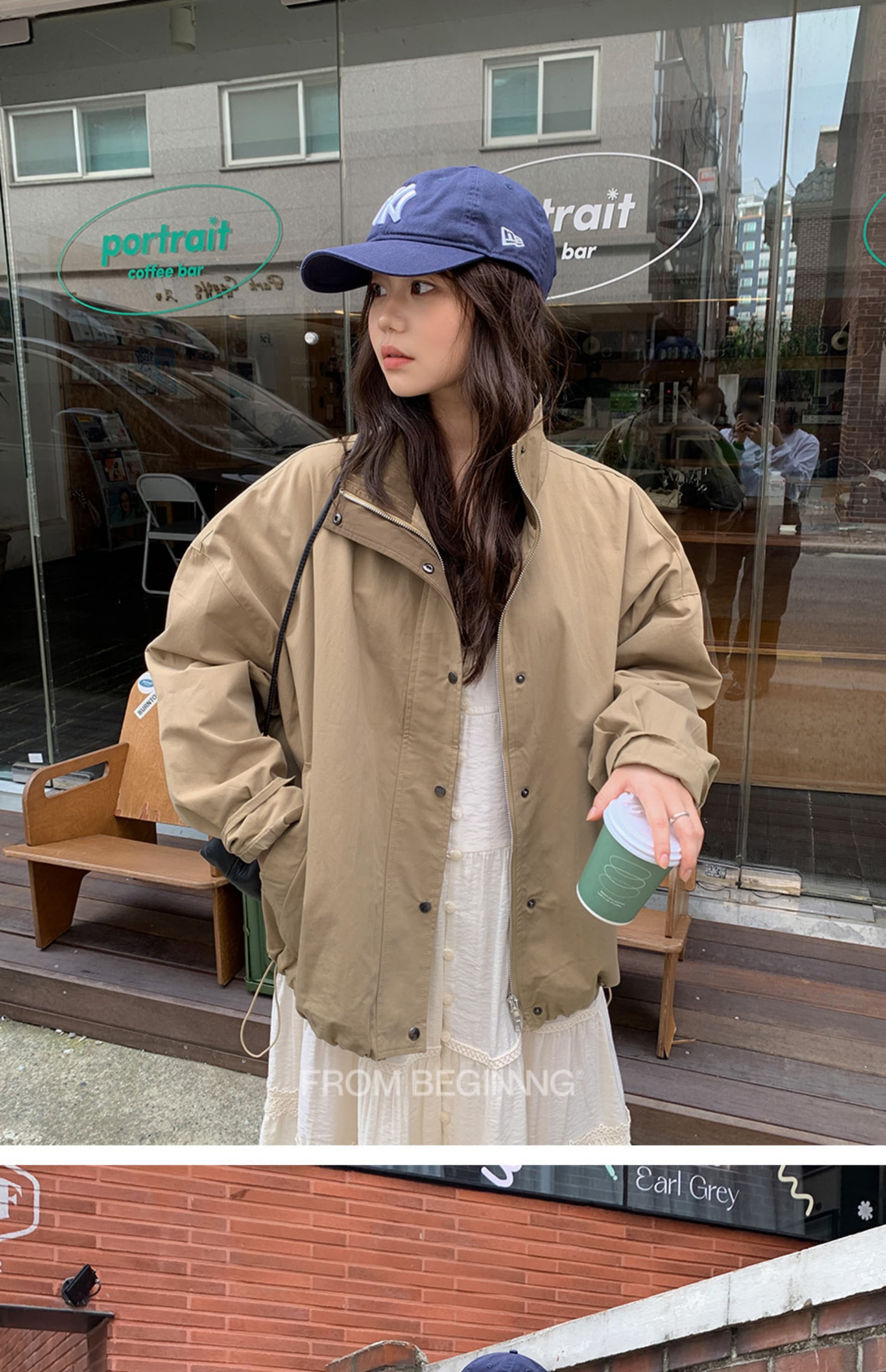 재고 있음 chic 한국 스타일 배색 루즈핏 재킷 재킷 상세 이미지 30