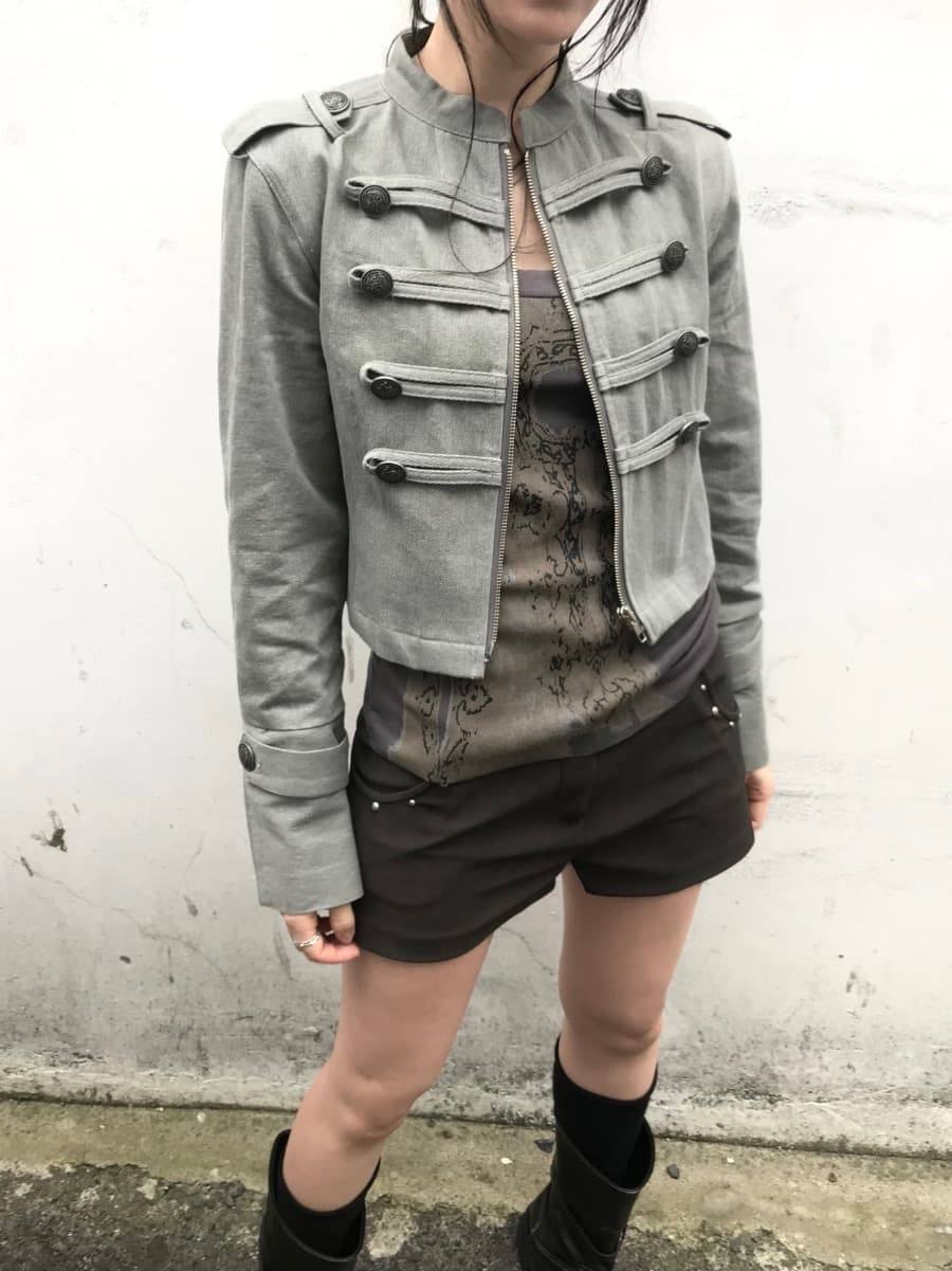한국 chic 가을 작은 대중 레트로 Chic 단추 장식 루즈핏 다용도 긴팔 워크웨어 재킷 짧은 외투 상세 이미지 31
