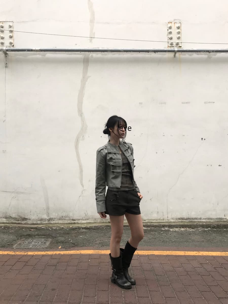 한국 chic 가을 작은 대중 레트로 Chic 단추 장식 루즈핏 다용도 긴팔 워크웨어 재킷 짧은 외투 상세 이미지 34