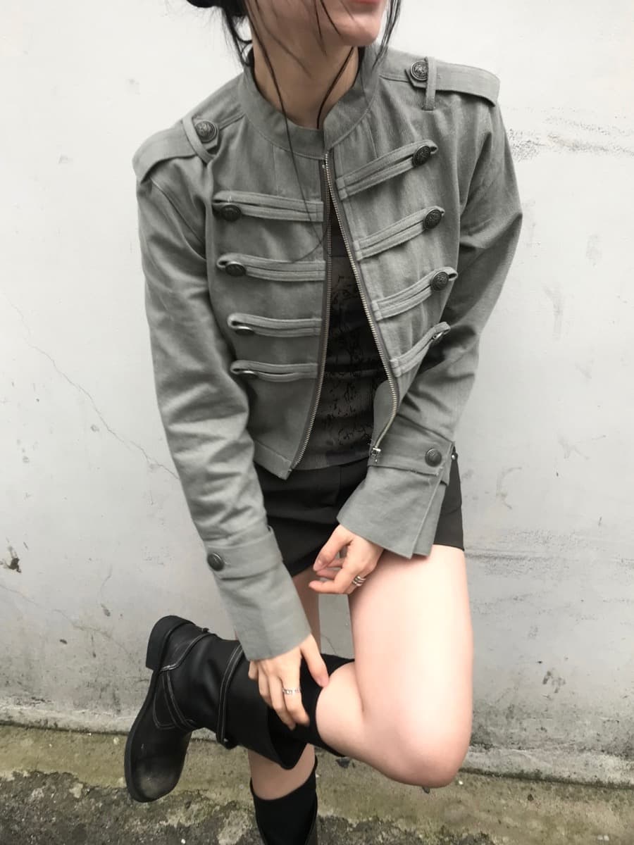 한국 chic 가을 작은 대중 레트로 Chic 단추 장식 루즈핏 다용도 긴팔 워크웨어 재킷 짧은 외투 상세 이미지 39