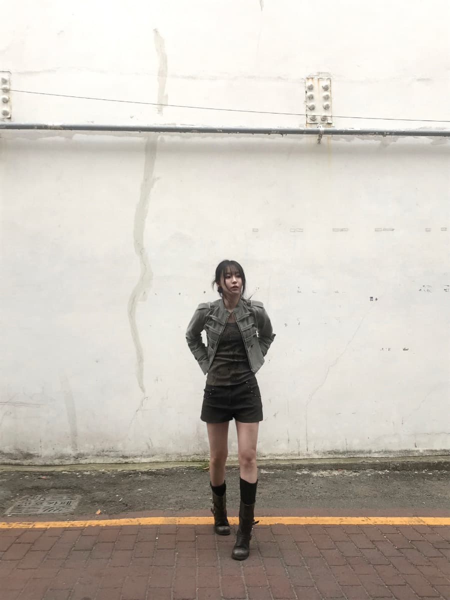 한국 chic 가을 작은 대중 레트로 Chic 단추 장식 루즈핏 다용도 긴팔 워크웨어 재킷 짧은 외투 상세 이미지 40
