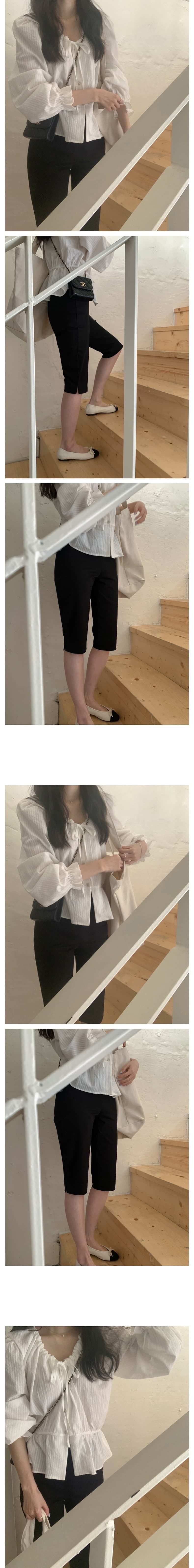 재고 있음 2026 한국 아메리칸 소녀 스트라이프 레이스업 루즈핏 느긋한 바람 셔츠 맨위 상세 이미지 9