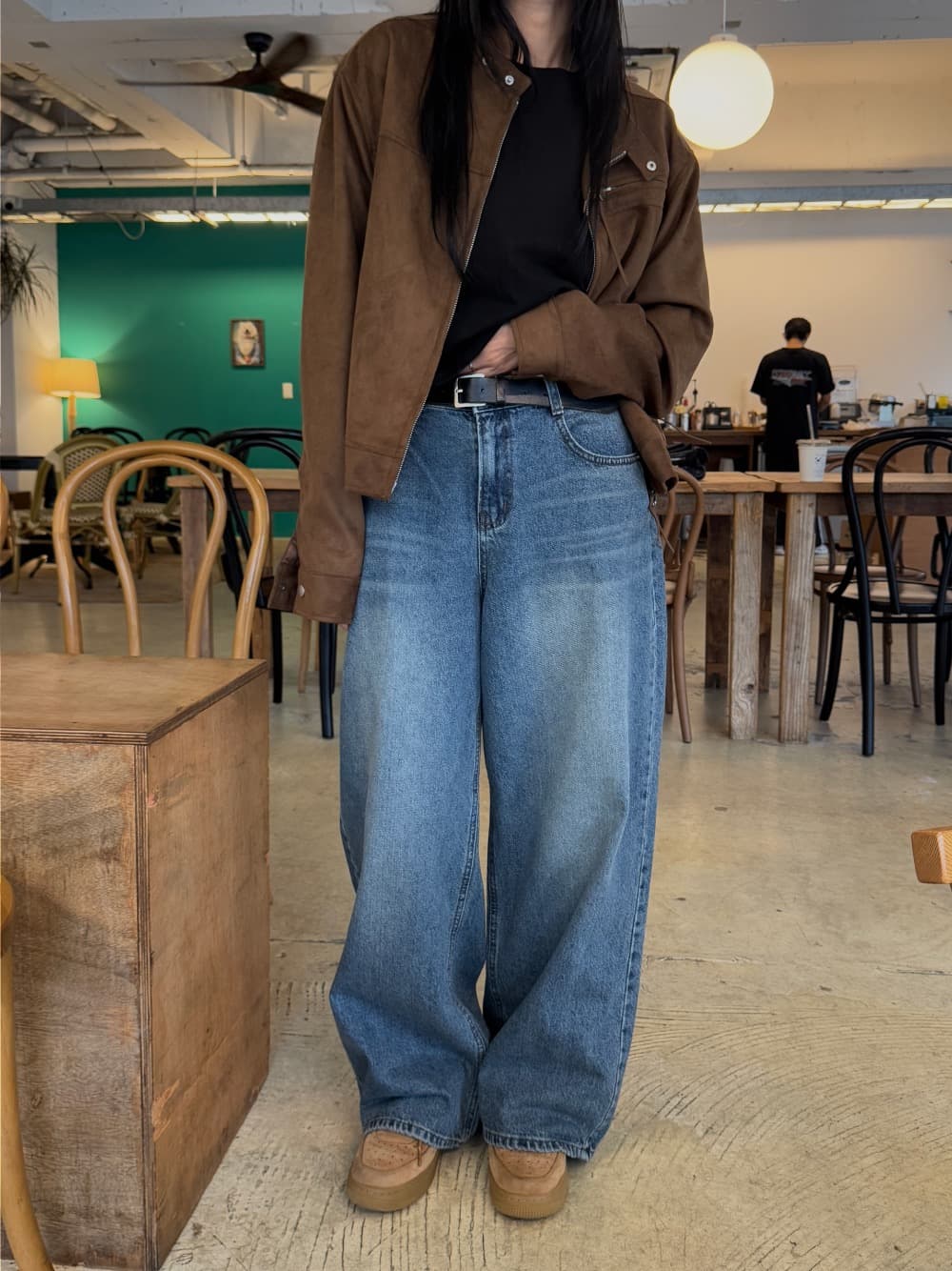 chic 가을 겨울 다용도 사슴 캐시미어 보온 여성 코트 상세 이미지 5