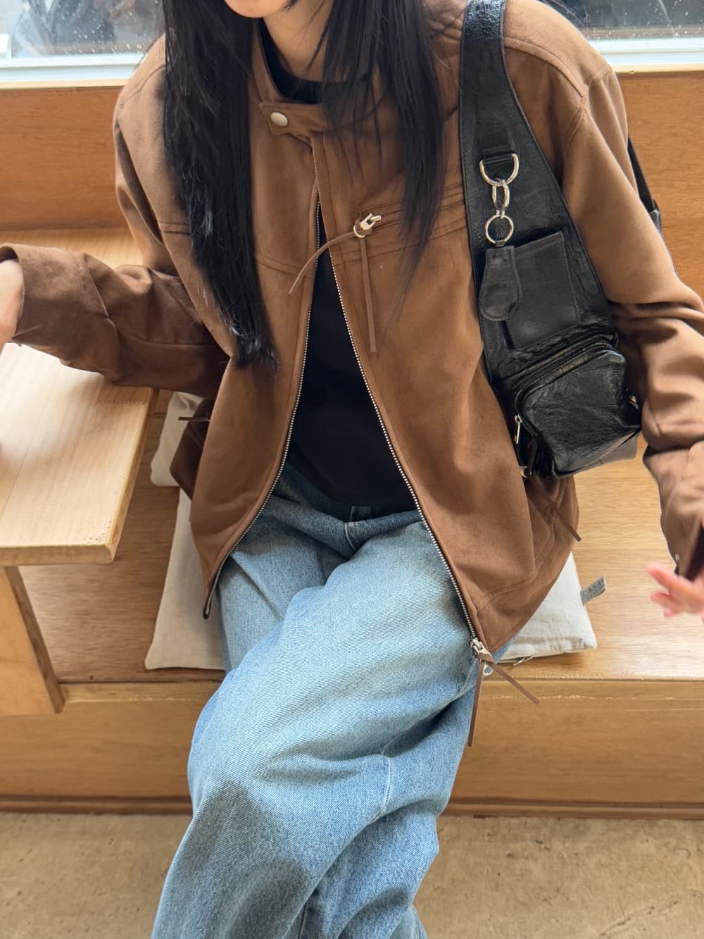 chic 가을 겨울 다용도 사슴 캐시미어 보온 여성 코트 상세 이미지 25