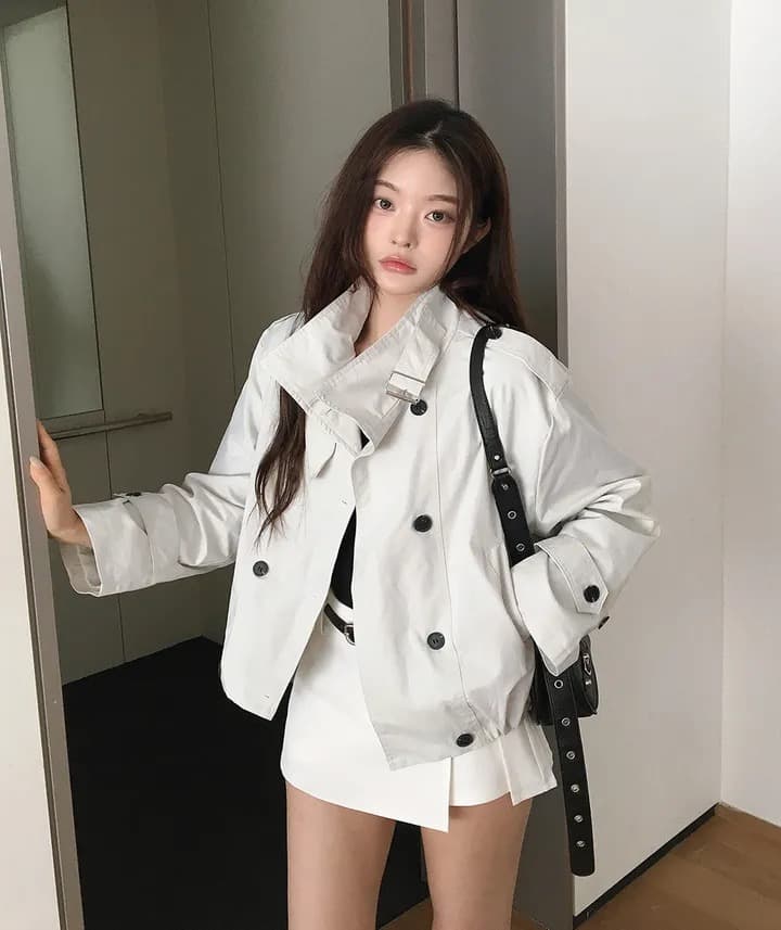 재고 있음 chic 한국 스타일 이중 버튼 재킷 상세 이미지 25