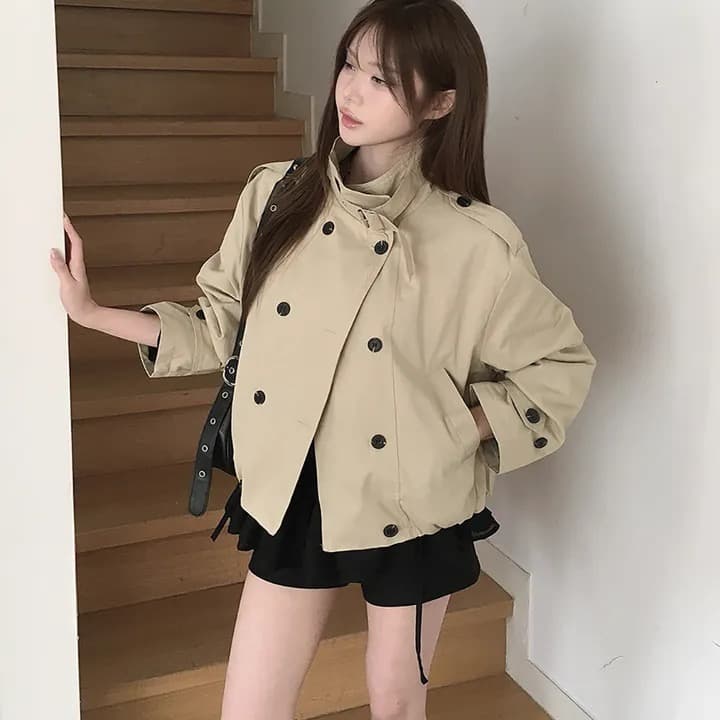 재고 있음 chic 한국 스타일 이중 버튼 재킷 상세 이미지 30