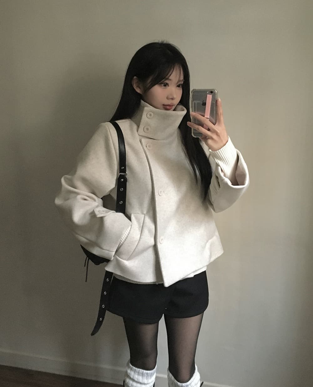 있음 선적 한국 chic 겨울 새로운 스탠드 칼라 플러스 면 두꺼운 단추 보온 자켓 상세 이미지 1
