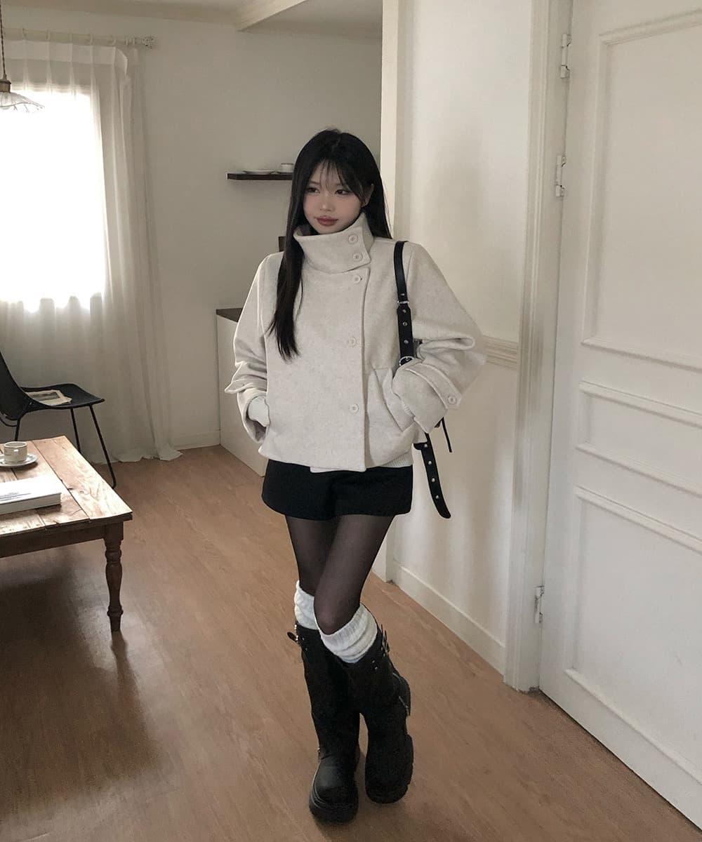 있음 선적 한국 chic 겨울 새로운 스탠드 칼라 플러스 면 두꺼운 단추 보온 자켓 상세 이미지 3