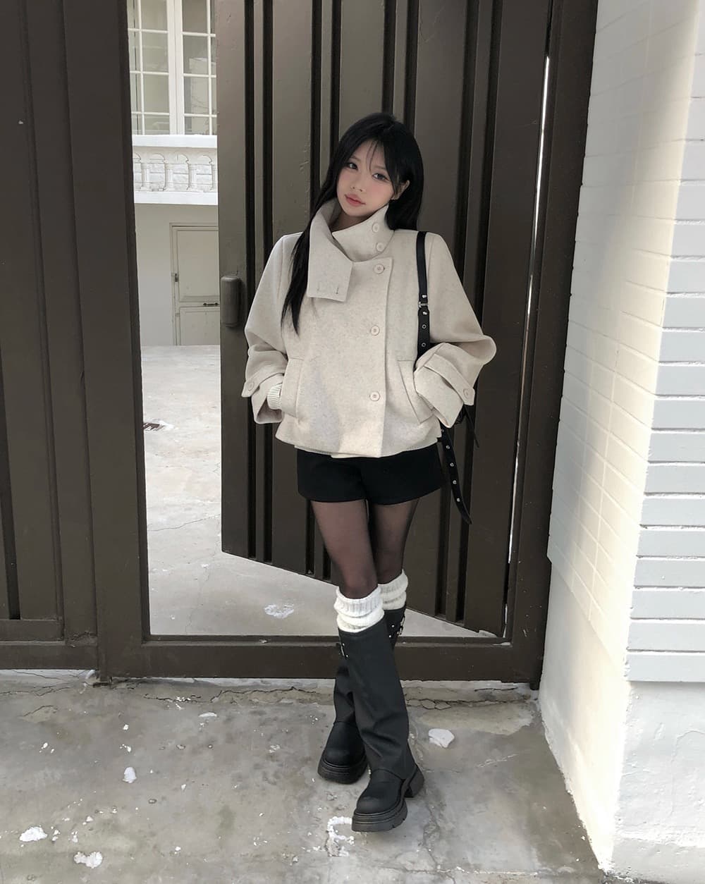 있음 선적 한국 chic 겨울 새로운 스탠드 칼라 플러스 면 두꺼운 단추 보온 자켓 상세 이미지 11