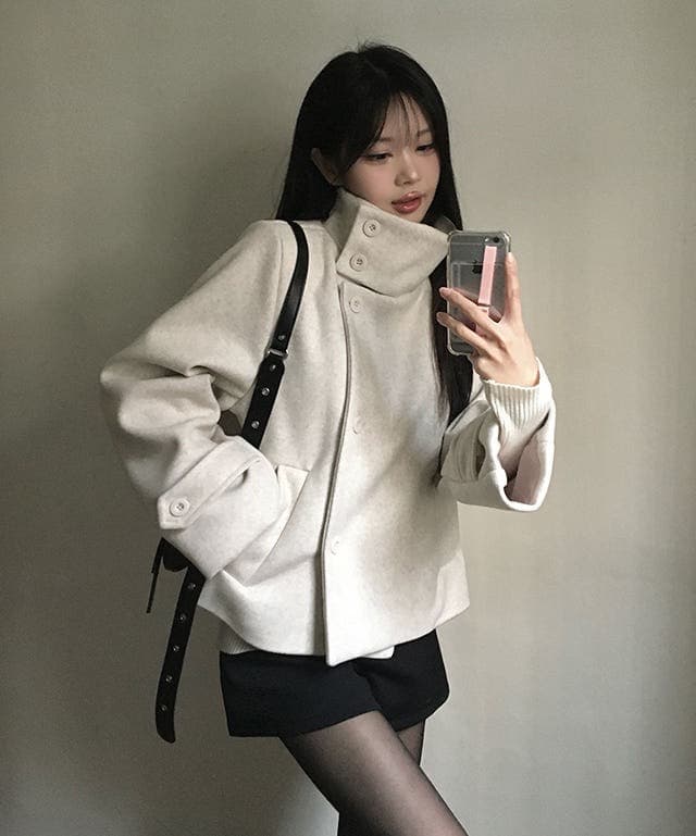 있음 선적 한국 chic 겨울 새로운 스탠드 칼라 플러스 면 두꺼운 단추 보온 자켓 상세 이미지 16