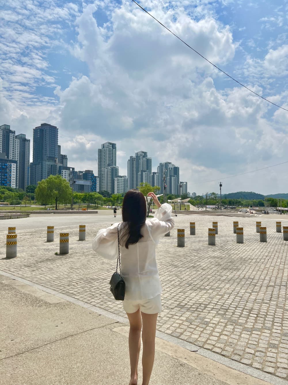 재고 있음 2026 chic 가을 품격 V넥 벌룬 소매 쉬폰 블라우스 상세 이미지 23
