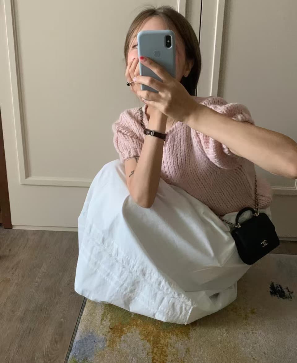 있음 선적 한국 chic 가을 새로운 ins 품격 라운드 넥 반팔 수 있습니다. 스택 가져 가라. 니트 오픈 가디건 상세 이미지 6