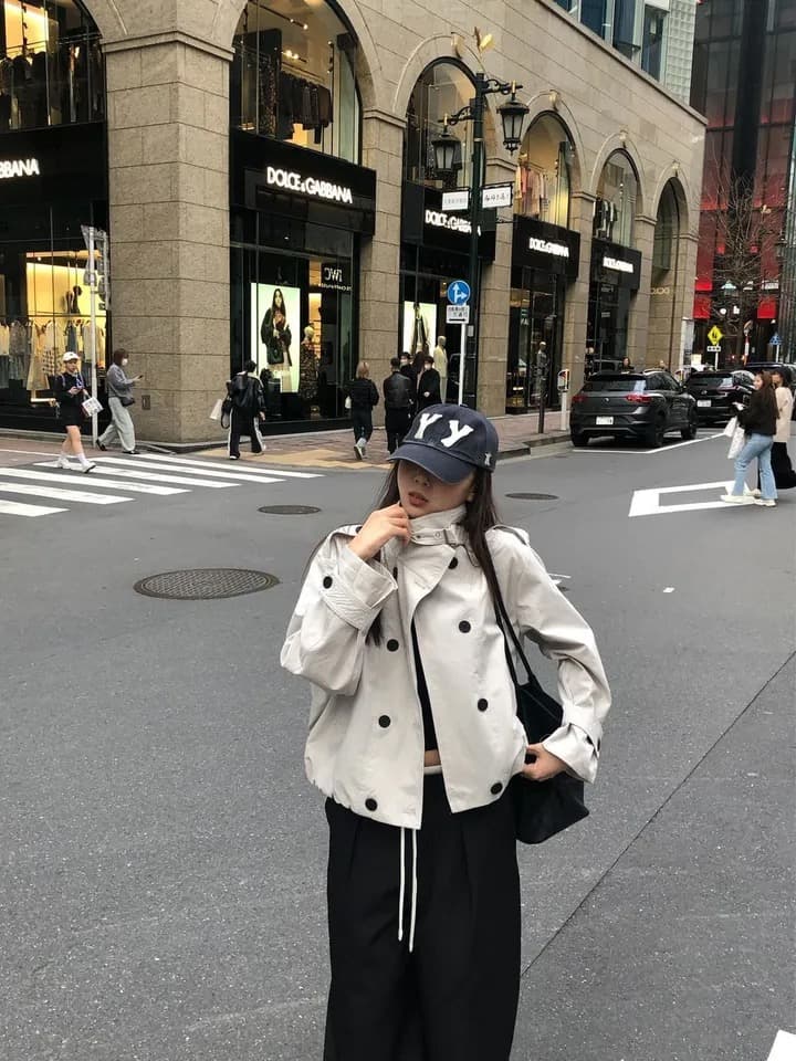 재고 있음 chic 한국 스타일 이중 버튼 재킷 상세 이미지 8