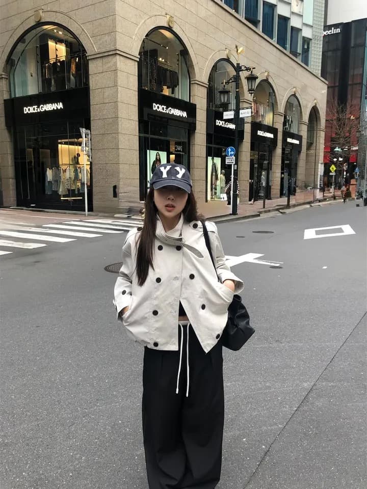 재고 있음 chic 한국 스타일 이중 버튼 재킷 상세 이미지 19