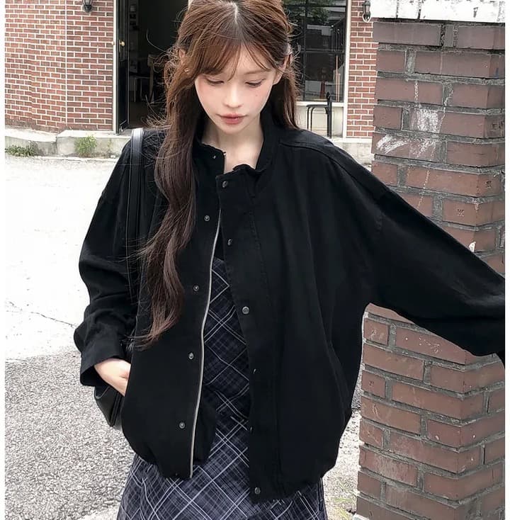 있음 선적 chic 한국 스타일 양면 플리스 후드 카디건 코트 상세 이미지 5