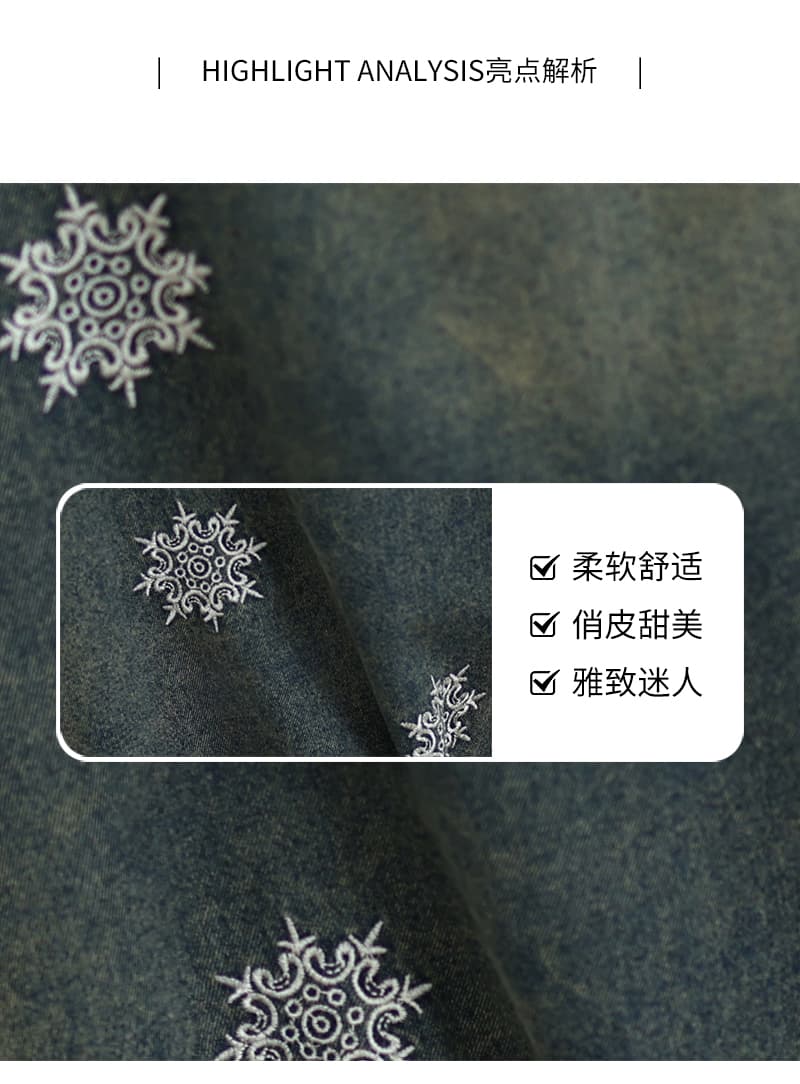 레트로 마 오래된 프린트 데님 멜빵 바지 여성 워크웨어 바람 통통한 여동생 단추 디자인 빅 사이즈 올인원 바지 상세 이미지 6